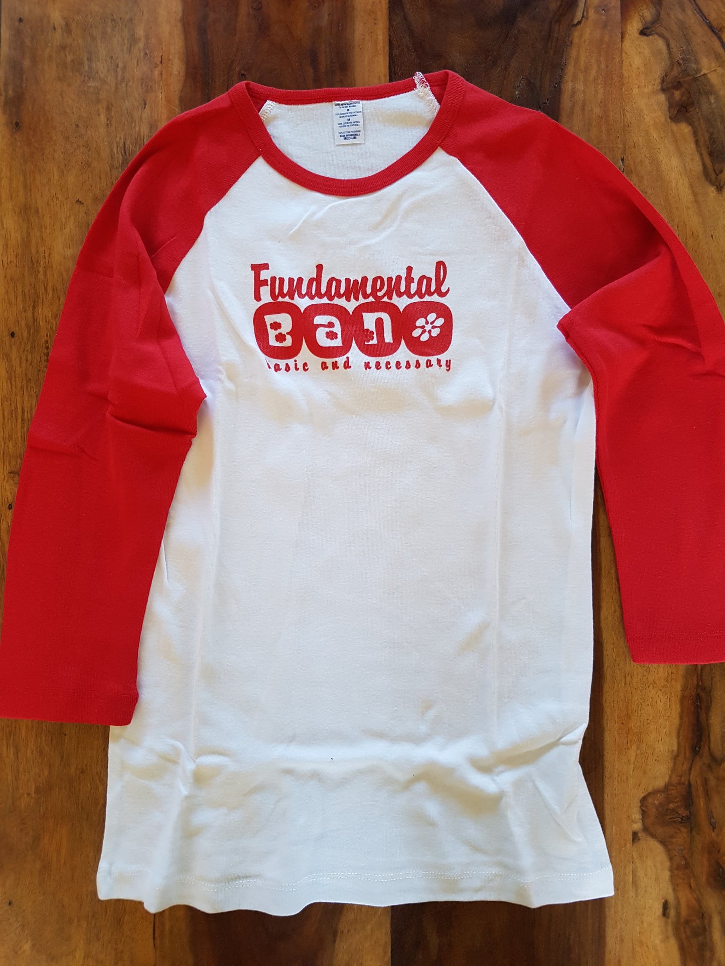 Fundamental B.A.N. Long Sleeve Red and White Limited Edition Girl's T Shirt