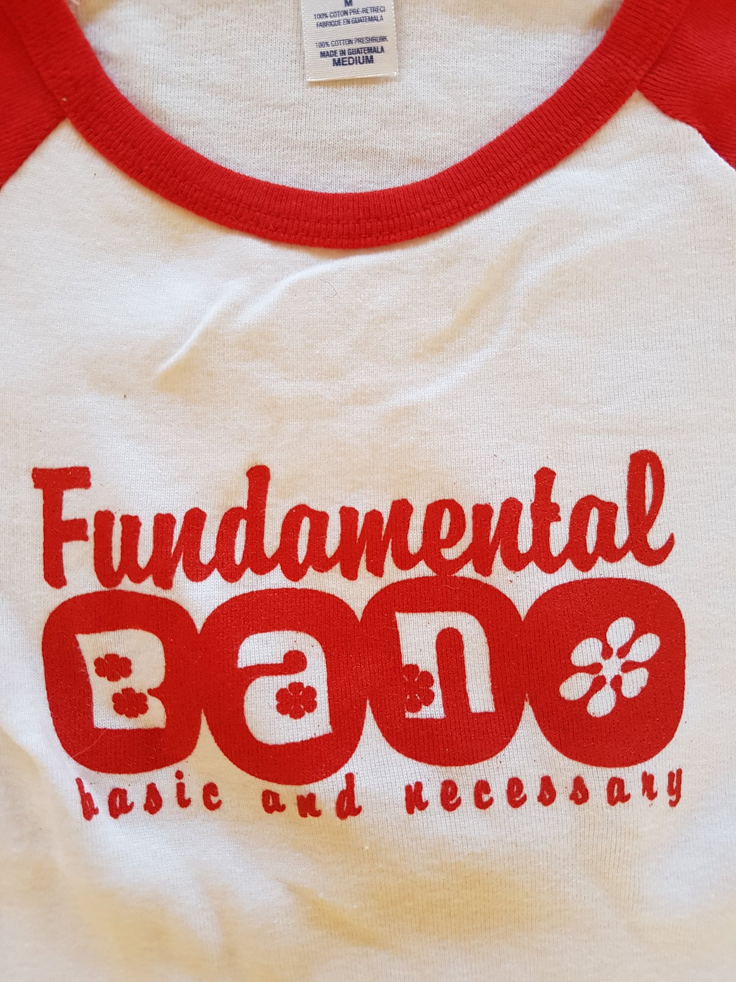 Fundamental B.A.N. Long Sleeve Red and White Limited Edition Girl's T Shirt